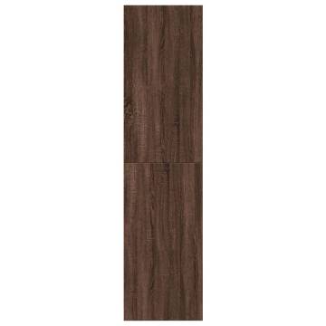 Stylish Brown Oak Wardrobe | 80x50x200 cm Engineered Wood