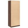 Stylish Brown Oak Wardrobe | 80x50x200 cm Engineered Wood