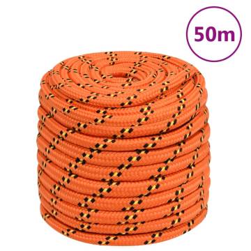 Boat Rope Orange 16mm 50m - Durable Polypropylene