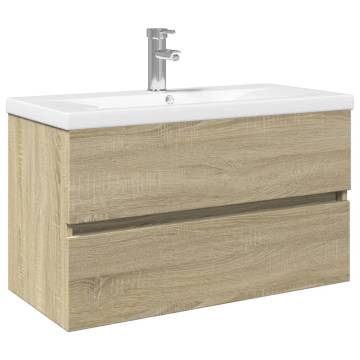 2 Piece Bathroom Furniture Set - Ceramic & Engineered Wood