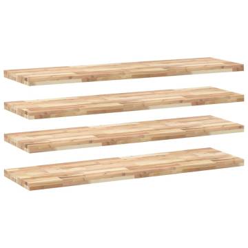 Floating Shelves - 4 pcs Solid Acacia Wood | HipoMarket UK