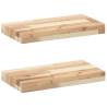 Floating Shelves - 2 pcs Solid Acacia Wood - 40x20x4 cm