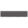 Bathroom Countertop Dark Brown Solid Wood 140x30x(2-6) cm