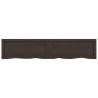 Bathroom Countertop Dark Brown Solid Wood 140x30x(2-6) cm