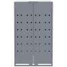 Elegant Wheelie Bin Storage for 6 Bins - Grey Steel