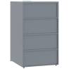 Elegant Wheelie Bin Storage for 6 Bins - Grey Steel