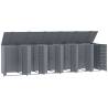 Elegant Wheelie Bin Storage for 6 Bins - Grey Steel