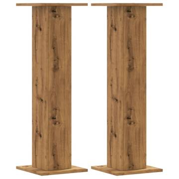 Artisian Oak Plant Stands - 2 pcs, 30x30x95 cm | Hipomarket