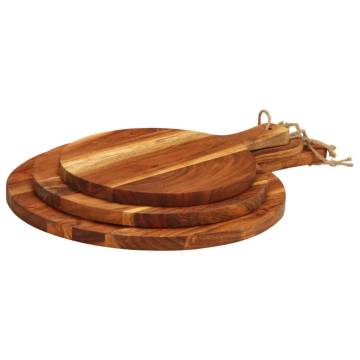 Chopping Board Set of 3 - Solid Acacia Wood | HipoMarket UK