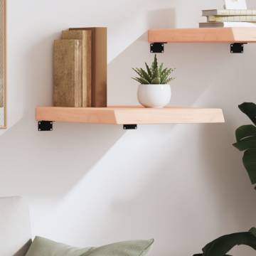 Untreated Solid Oak Wall Shelf | 40x60 cm | Rustic Design