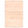 Untreated Solid Oak Wall Shelf | 40x60 cm | Rustic Design