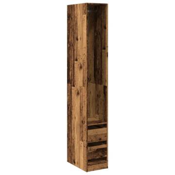 Stylish Wardrobe in Old Wood - 30x50x200 cm | HipoMarket