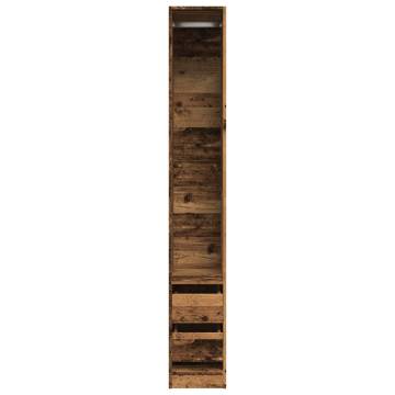 Stylish Wardrobe in Old Wood - 30x50x200 cm | HipoMarket