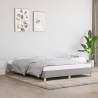 Bed Frame Light Grey 135x190 cm Double Fabric Colour light grey Size 4ft6 double Height 25 cm 