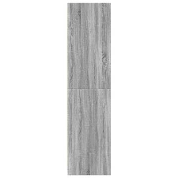 Wardrobe Grey Sonoma - Engineered Wood, 30x50x200 cm