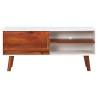 Stylish TV Cabinet - Solid Acacia Wood & MDF - 110x35x50 cm