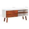 Stylish TV Cabinet - Solid Acacia Wood & MDF - 110x35x50 cm