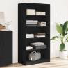  Wardrobe Black 100x50x200 cm Engineered Wood Colour black Size 100 x 50 x 200 cm Quantity in Package 1 Amount 4 shelves 