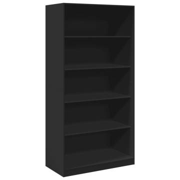 Stylish Black Wardrobe 100x50x200 cm - Engineered Wood