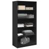 Stylish Black Wardrobe 100x50x200 cm - Engineered Wood