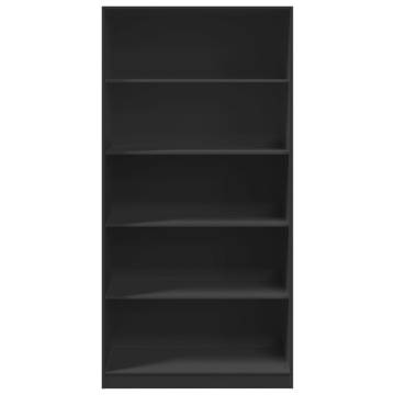 Stylish Black Wardrobe 100x50x200 cm - Engineered Wood