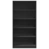 Stylish Black Wardrobe 100x50x200 cm - Engineered Wood