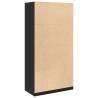 Stylish Black Wardrobe 100x50x200 cm - Engineered Wood