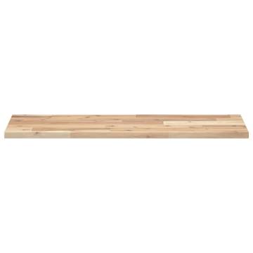 Floating Shelves Set - 3 Untreated Solid Acacia Wood Shelves