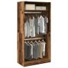  Wardrobe Old Wood 100x50x200 cm Engineered Wood Colour old wood Size 100 x 50 x 200 cm Quantity in Package 1 Amount 1 shelf 