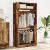 Stylish Wardrobe Old Wood 100x50x200 cm - Durable Engineered Wood