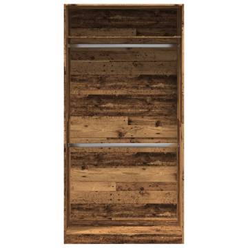 Stylish Wardrobe Old Wood 100x50x200 cm - Durable Engineered Wood