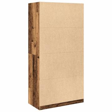 Stylish Wardrobe Old Wood 100x50x200 cm - Durable Engineered Wood