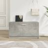 Stylish Shoe Bench in Concrete Grey | 80x24x45 cm