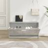 Stylish Shoe Bench in Concrete Grey | 80x24x45 cm