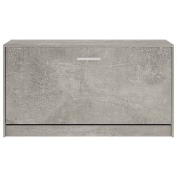 Stylish Shoe Bench in Concrete Grey | 80x24x45 cm