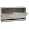 Stylish Shoe Bench in Concrete Grey | 80x24x45 cm