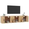 Wall-mounted TV Cabinets - 3 pcs Sonoma Oak | HipoMarket UK