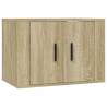 Wall-mounted TV Cabinets - 3 pcs Sonoma Oak | HipoMarket UK