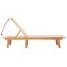 Sun Loungers 2 pcs - Cream Solid Wood Acacia & Textilene