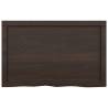 Wall Shelf Dark Brown Solid Oak - Rustic Storage Solution