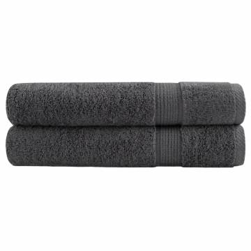 Premium Sauna Towels SOLUND 2pcs - Anthracite 80x200cm