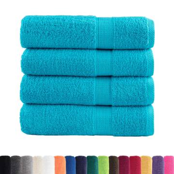 Premium Shower Towels SOLUND 4 pcs - Turquoise 70x140 cm