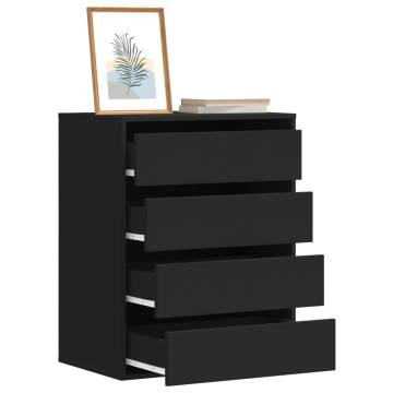 Elegant Black Corner Chest of Drawers - 60x41x76 cm