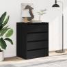 Elegant Black Corner Chest of Drawers - 60x41x76 cm