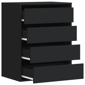 Elegant Black Corner Chest of Drawers - 60x41x76 cm