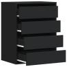 Elegant Black Corner Chest of Drawers - 60x41x76 cm