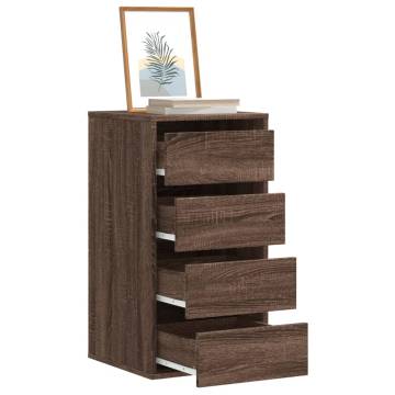 Corner Chest of Drawers - Brown Oak | 40x41x76 cm