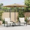  Garden Parasol with LEDs and Steel Pole Brown 268x268x226 cm Size 268 x 268 x 226 cm Quantity in Package 1 