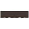 Dark Brown Solid Oak Bathroom Countertop - 220x50 cm