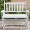 Glider Bench White - Relaxing Solid Wood Poplar Design